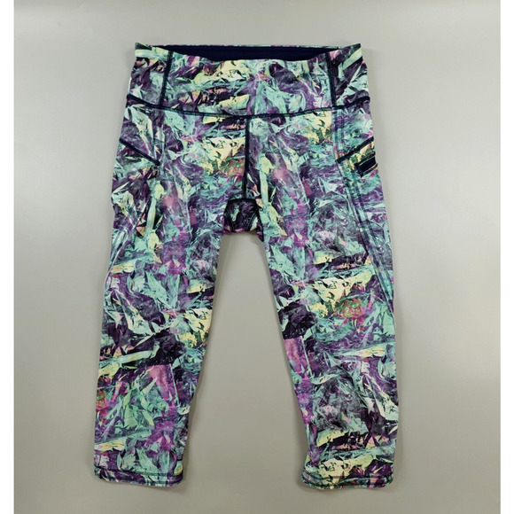 Lululemon Inspire Crop Leggings Womens 6 Iridescent Multi All Full-On Luxtreme - Picture 1 of 16